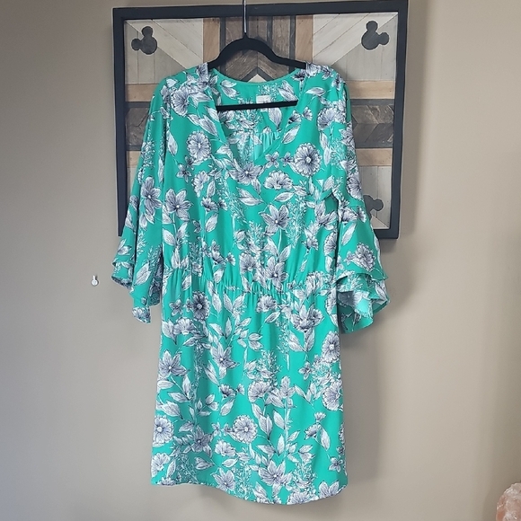 a new day Dresses & Skirts - A New Day Floral Green Dress